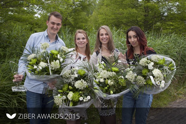 Ziber Awards 2015 - William, Petra, Melissa en Brenda, 